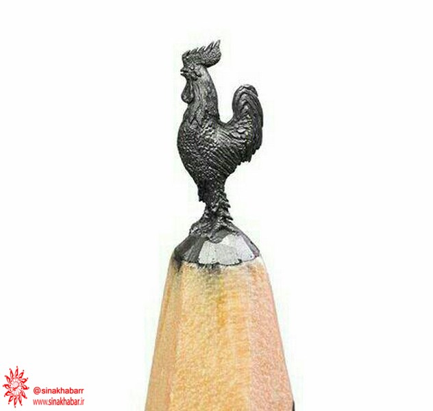 تراش پیکره های متنوع بر روی گرافیت مداد